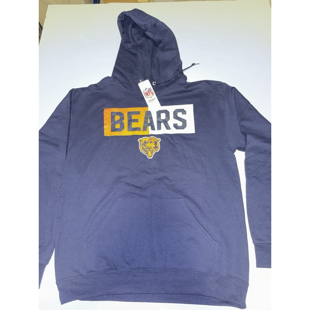 Chicago Bears Men Medium Hoodie NFL Blue Pullover Sweatshirt Foootball Gift NWT